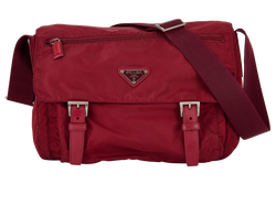 Re-Nylon Satchel, Nylon, Red, 59, 2*